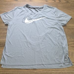 Nike Light Gray Tee with White Swoosh